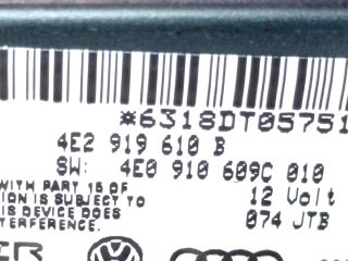 bontott AUDI A8 Középkonzol Vezérlő Panel