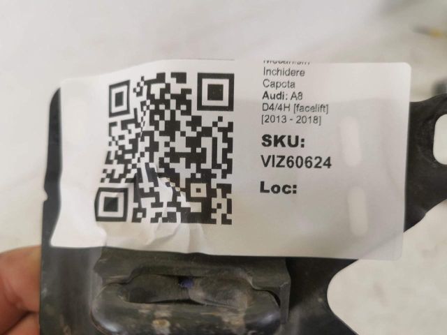 bontott AUDI A8 Motorháztető Biztonsági Kampó