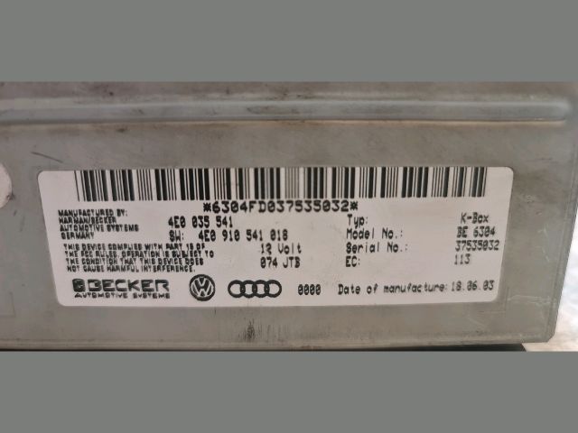 bontott AUDI A8 Rádió / CD