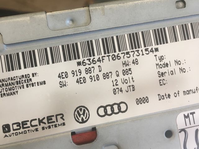 bontott AUDI A8 Video Elektronika