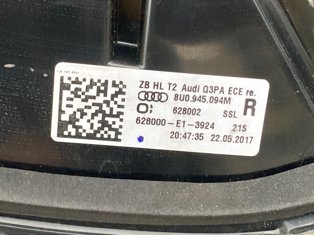 bontott AUDI Q3 Jobb Alsó Hátsó Lámpa