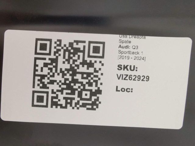 bontott AUDI Q3 Jobb hátsó Ajtó (Részeivel)