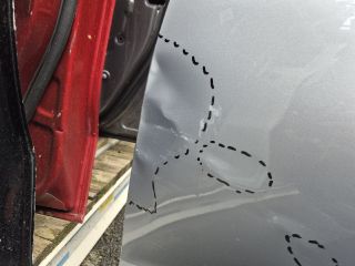 bontott AUDI Q5 Bal első Ajtó (Üres lemez)