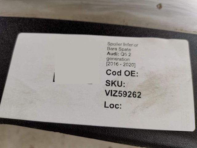 bontott AUDI Q5 Hátsó Lökhárító Alsó (Műanyag)