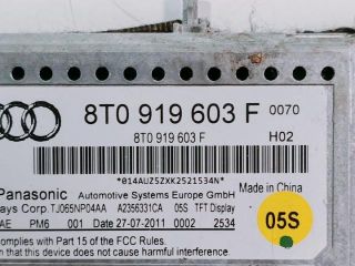 bontott AUDI Q5 Multifunkciós Kijelző