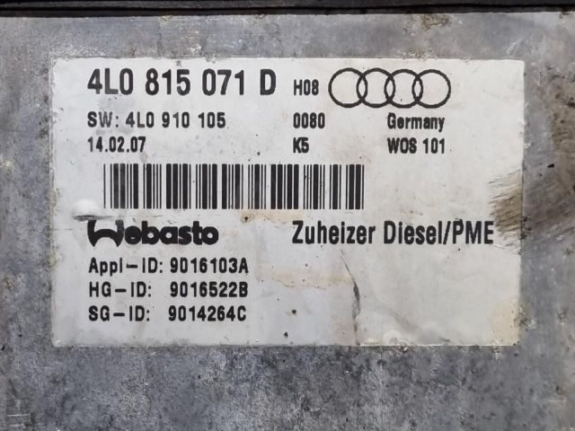 bontott AUDI Q7 Állófűtés (Részeivel)