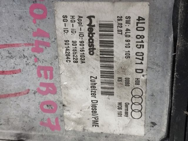 bontott AUDI Q7 Állófűtés (Részeivel)