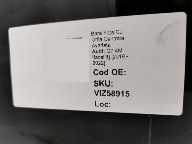 bontott AUDI Q7 Első Lökhárító (Üresen)