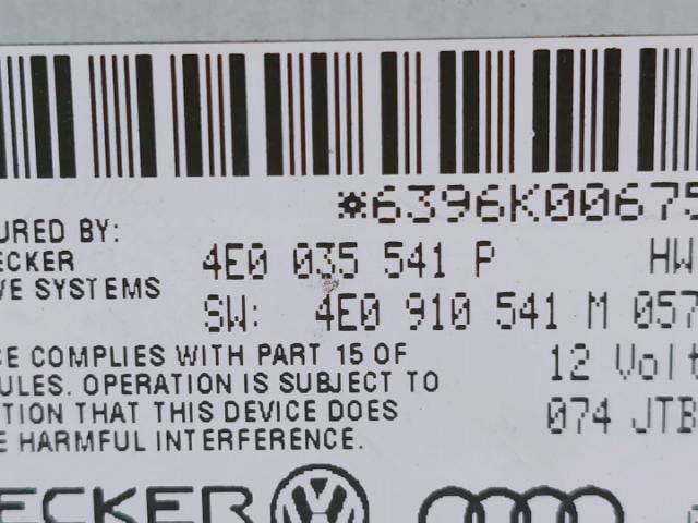 bontott AUDI Q7 Multimédia Vezérlő