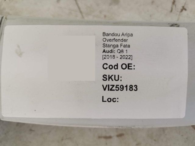 bontott AUDI Q8 Bal első Sárvédő Díszléc