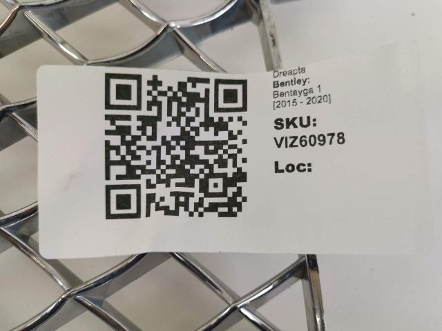 bontott BENTLEY BENTAYGA Hűtőrács