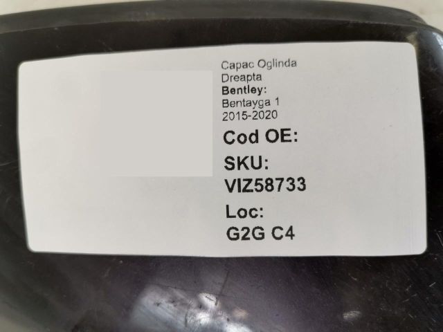 bontott BENTLEY BENTAYGA Jobb Visszapillantó Tükör Burkolat