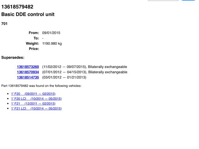 bontott BMW 1 Motorvezérlő