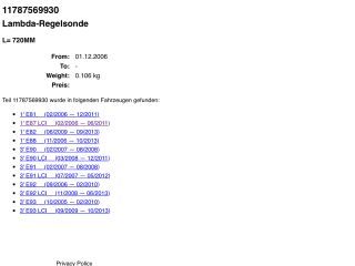 bontott BMW 1 Első Lambdaszonda