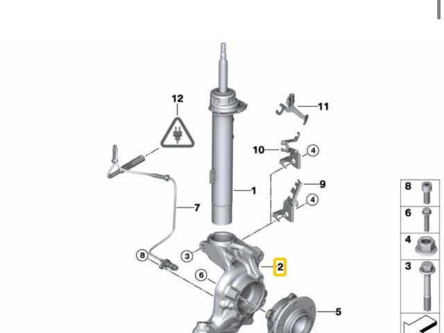 bontott BMW 1 Jobb első Csonkállvány