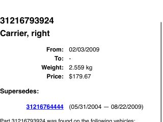 bontott BMW 1 Jobb első Csonkállvány