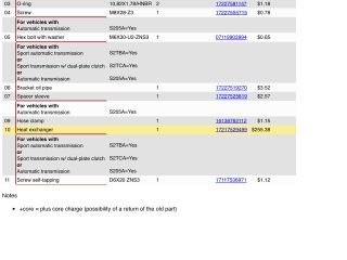 bontott BMW 1 Automata Váltó Olajhűtő