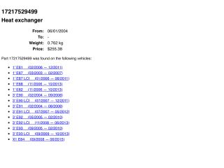 bontott BMW 1 Automata Váltó Olajhűtő