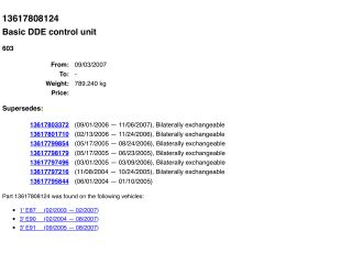 bontott BMW 1 Motorvezérlő