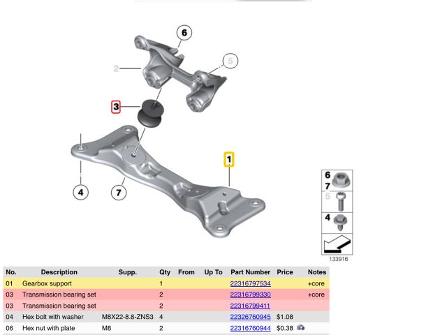 bontott BMW 1 Váltó Tartó Bak (Pozíciófüggetlen)