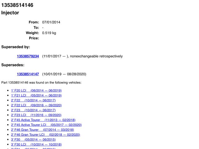 bontott BMW 1 Porlasztó Sor / Híd