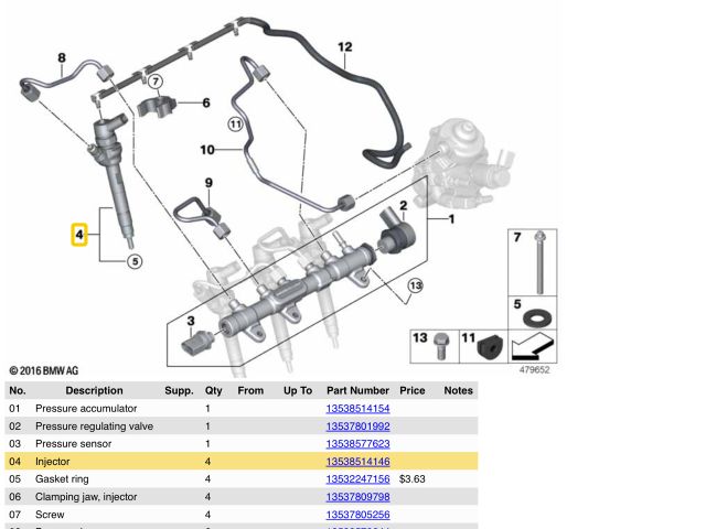 bontott BMW 1 Porlasztó Sor / Híd