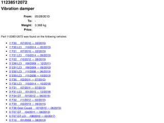 bontott BMW 1 Főtengely Szíjtárcsa