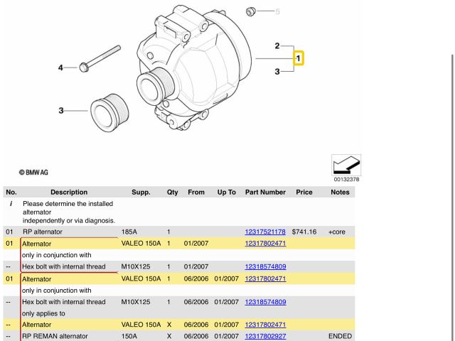 bontott BMW 1 Generátor