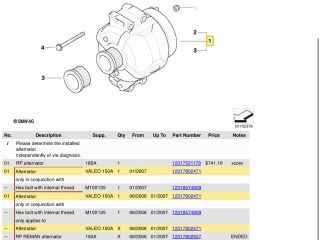 bontott BMW 1 Generátor