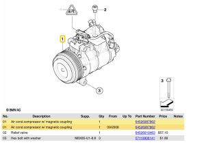 bontott BMW 1 Klímakompresszor
