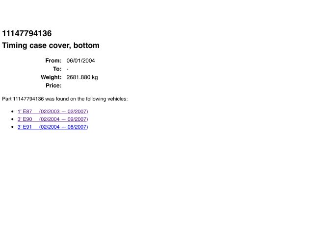 bontott BMW 1 Komplett Vezérlés Burkolat