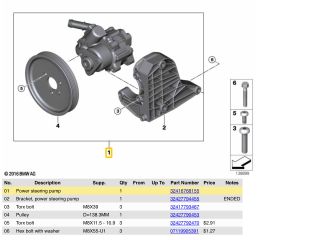 bontott BMW 1 Kormányszervó Motor (Hidraulikus)