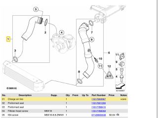 bontott BMW 1 Turbócső