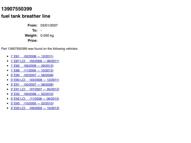 bontott BMW 1 Tankszellőztető Szelep