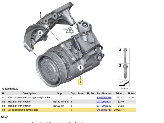 bontott BMW 1 Klímakompresszor