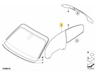 bontott BMW 1 Bal első Ablak