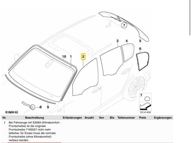 bontott BMW 1 Bal első Ablak