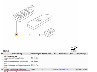 bontott BMW 1 Bal első Ablakemelő Kapcsoló