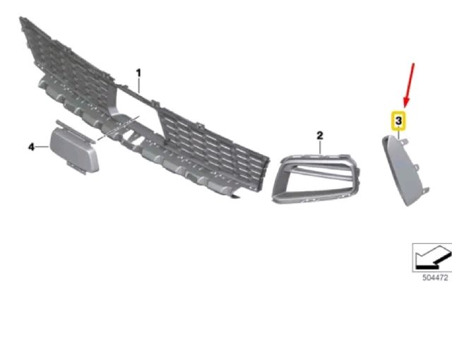 bontott BMW 1 Bal első Lökhárító Díszléc