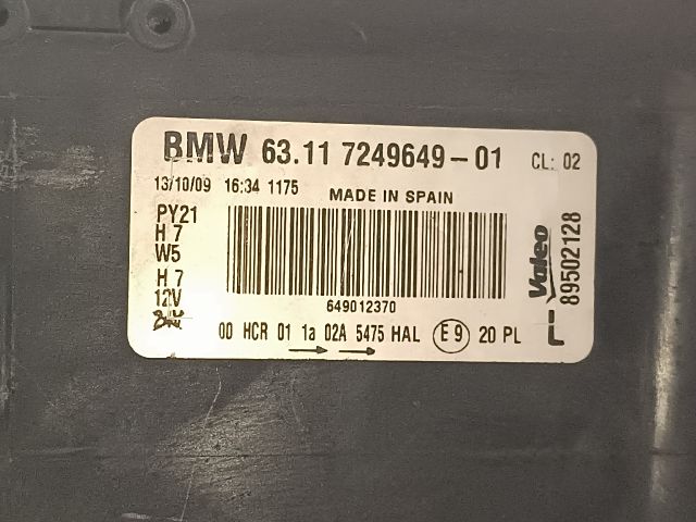 bontott BMW 1 Bal Fényszóró