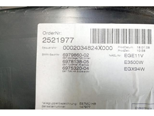 bontott BMW 1 Bal hátsó Ajtó Kárpit