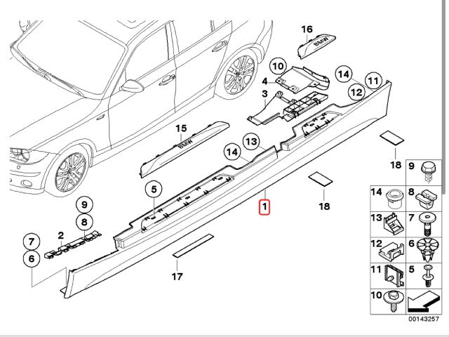 bontott BMW 1 Bal Küszöb