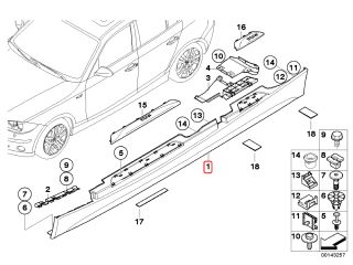 bontott BMW 1 Bal Küszöb