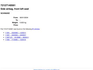 bontott BMW 1 Bal Oldallégzsák