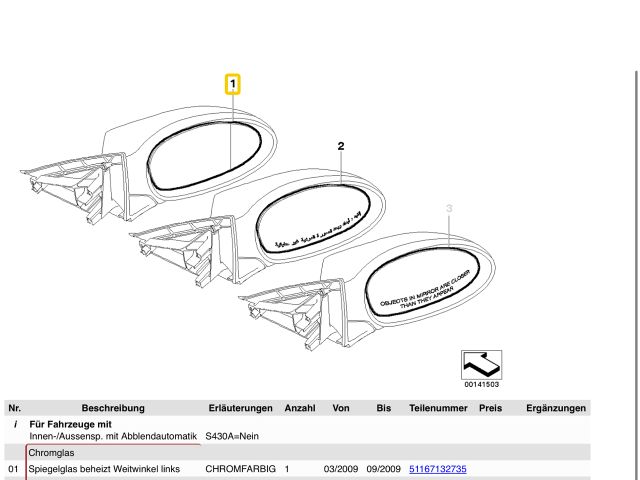 bontott BMW 1 Bal Tükörlap