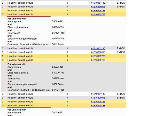bontott BMW 1 Belső Világítás Tetőablak Vezérlővel