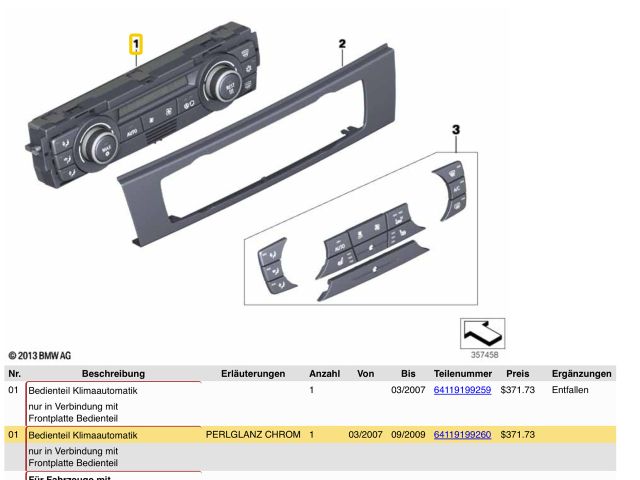 bontott BMW 1 Fűtés Vezérlő Modul