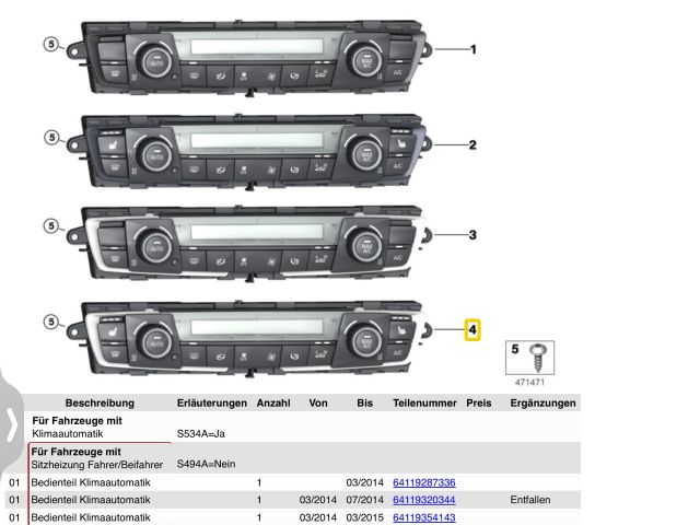 bontott BMW 1 Fűtéskapcsoló (digit klímás)