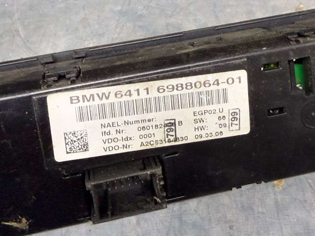 bontott BMW 1 Fűtéskapcsoló (manuális klímás)