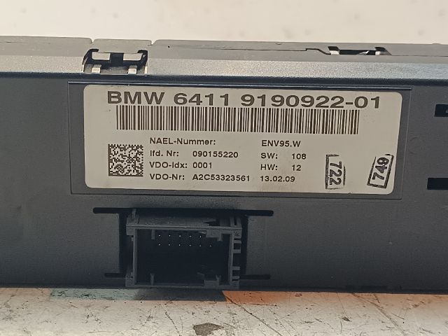 bontott BMW 1 Fűtéskapcsoló (manuális klímás)